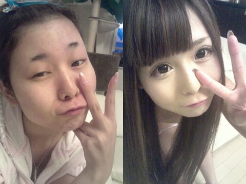 18 Chicas Asiáticas Antes Y Después De Maquillarse - YouTube