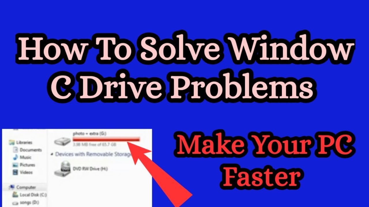 How To Solve Window C Drive Problems || Make Your Pc Faster. - YouTube