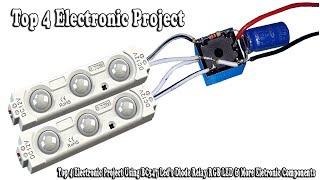 Top 4 Electronic Project Using BC547 12v Relay 12v Adopter &amp; More Eletronic Components @T2THACKS88