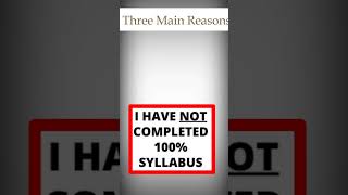 Necessary to Complete 100 % JEE syllabus❓
