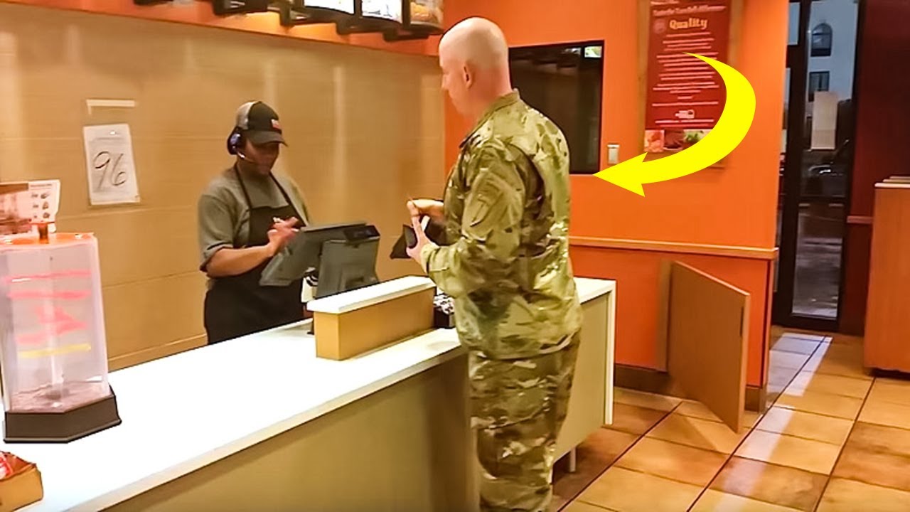 This Soldier Goes To Order Taco Bell Meal, Stops Cold When He Hears 2 Boys  Behind Him - YouTube