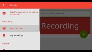 RecMe Free Screen Recorder (by MOBZAPP) - screen recording app for Android. screenshot 2