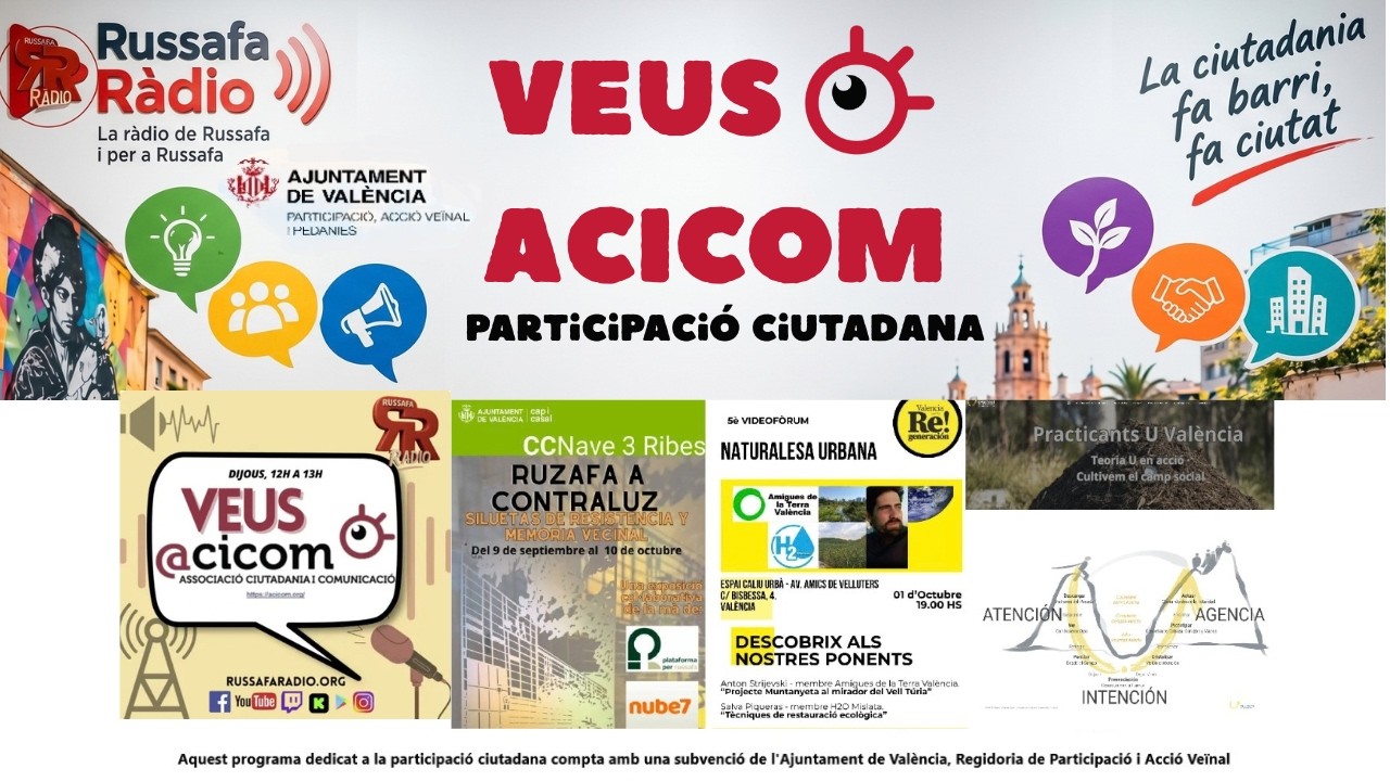 20261001 Participació Ciutadana: Plataforma per Russafa, Hope València per la Regeneració +Teoria U