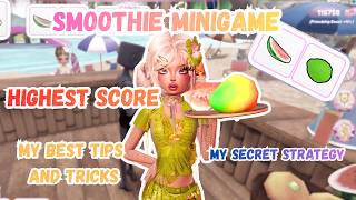 HIGHEST SCORE SMOOTHIE MINIGAME IN DRESS TO IMPRESS #dresstoimpress #dti #roblox #dtiroblox