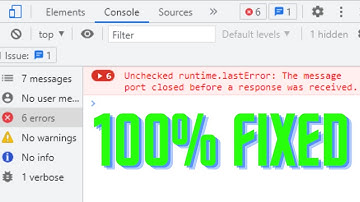 Unchecked runtime.lastError: The message port closed before a response was received | (2 Solutions!)