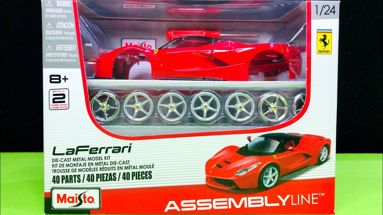 Kit de montagem Maisto 1/24 Metal Die-cast La Ferrari / Unboxing