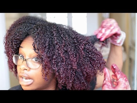 How I Dye My Hair Purple Dyeing My Natural Hair At Home Youtube