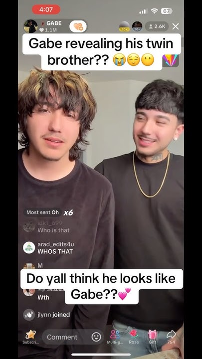 Gabe Revealing His Twin Brother 👬🤞🏽 #twins #twinbrothers #gabe #arad #zavala #edwinrg #