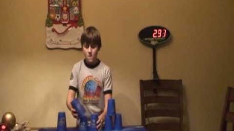 First Speed Stacking Video by Dylan