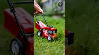 This tiny lawn mower is cutting green grass #minitools #diytools #lawnmower