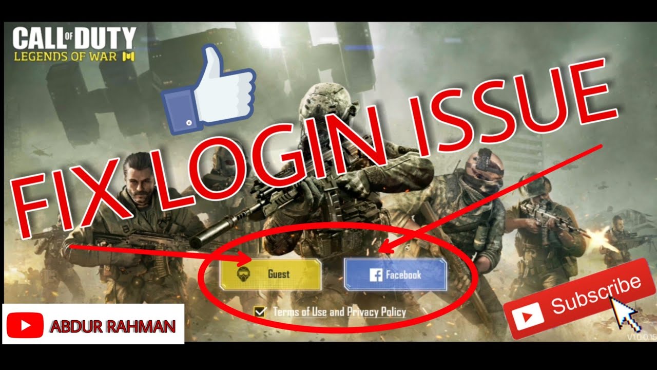 Call of Duty Legends of War Android : Fix Login problem 100% Working - 