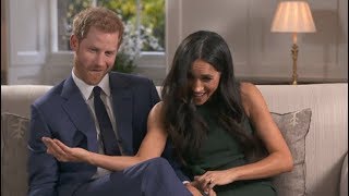 Prince Harry and Meghan Markle caught on camera joking around after engagement interview