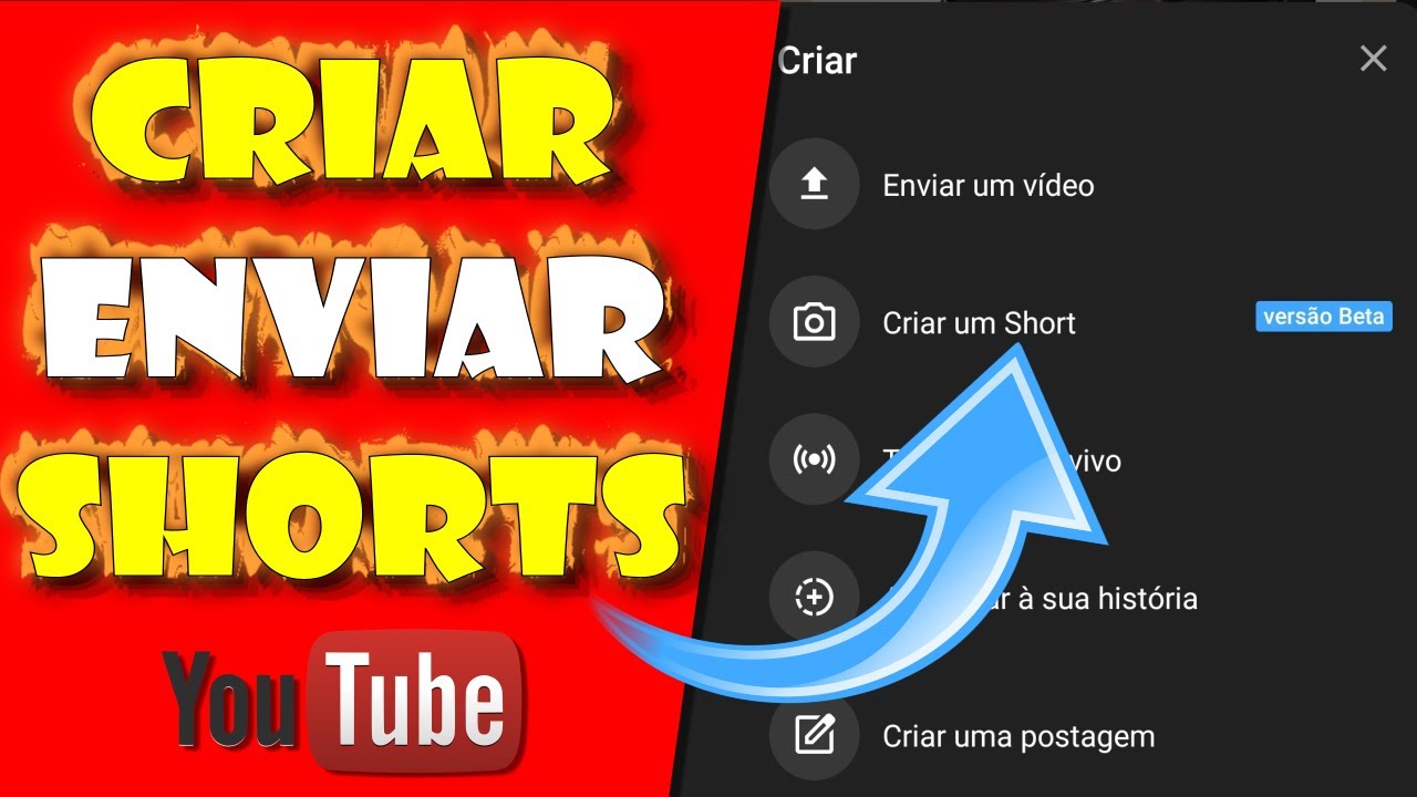 Como CRIAR e ENVIAR Shorts no YouTube - YouTube