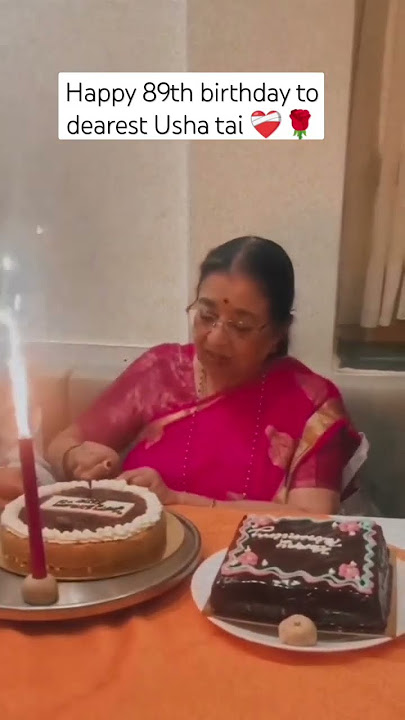 Happy 89th birthday to the greatest Usha Mangeshkar tai 🥰❤️‍🩹🌹 #legend #viral #video #mangeshkar