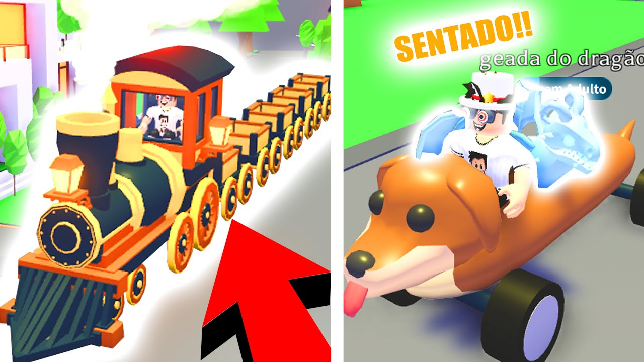 Novo Trem Gratis No Adopt Me Youtube - gastamos robux para conseguir o trem adopt me roblox youtube