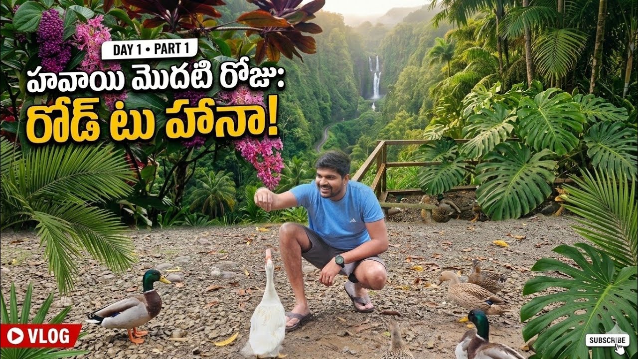 Road to Hana Maui Part 1: Twin Falls & Garden of Eden! | Hawaii Telugu Vlogs 🌴