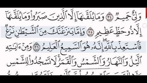 سورة فصلت الشيخ عبد الرحمن السديس من مصحف آيات