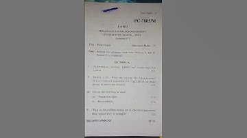 BCA RELATIONAL DATABASE MANAGEMENT SYSTEM previous year of 2023 || PUP