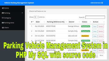 Parking Vehicle Management System in PHP My SQL with source code