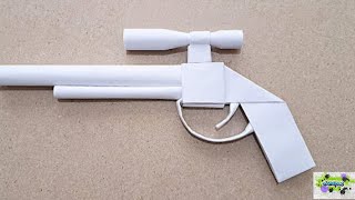 DIY - HOW TO MAKE A SCOPE PISTOL FROM A4 PAPER - (VERY EASY!)