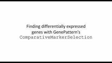 Finding differentially expressed genes (GenePattern "ComparativeMarkerSelection" Module)