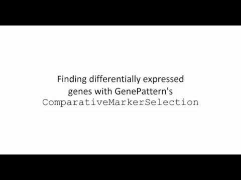 Finding differentially expressed genes (GenePattern 