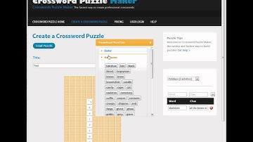 Crossword Puzzle Maker Tutorial