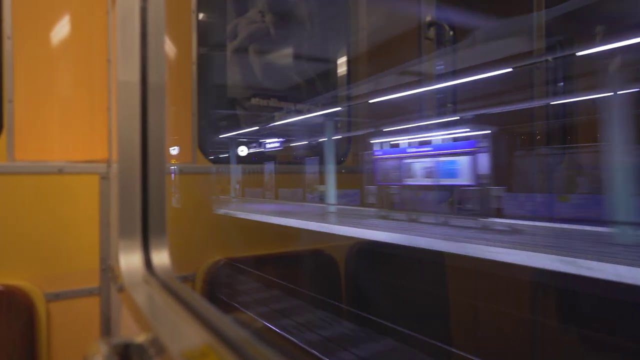 Sweden, Stockholm, subway night ride from Ropsten to Mälarhöjden