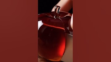 “Satisfying AI Fruit Cutting (Glass Apple) | The Sound You Didn’t Know You Needed 🔥”