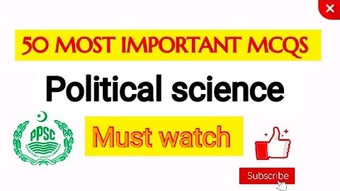 POLITICAL SCIENCE SOLVED MCQS || 2022