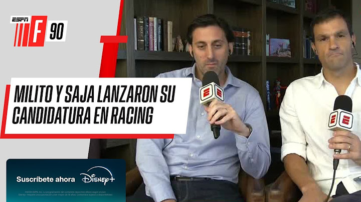 CANDIDATO A PRESIDENTE Y A DIRECTOR DEPORTIVO DE RACING: la palabra de Milito y Saja en #ESPNF90