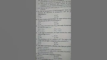 B.Sc Second Year Objective Questions Physics Paper one physical optics and Lasers part-13