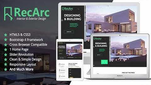 RecArc Interior & Exterior Design - HTML Template | Themeforest Website Templates and Themes