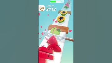 perfect slices Level 53 - gameplay walkthrough | slice cutting game | chop game #shorts #game