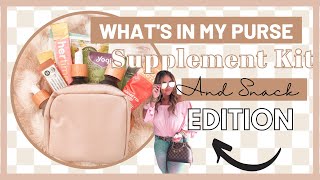 Whats in my purse and organization using amazon products. Supplement kit and on the go snack edition
