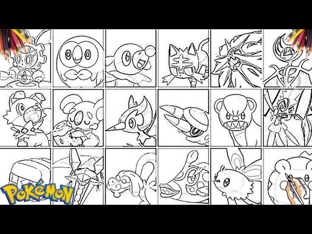 Desenhos de Pokémon Popplio - Como desenhar Pokémon Popplio passo a passo