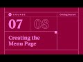 [07] Creating the “Our Menu” Page