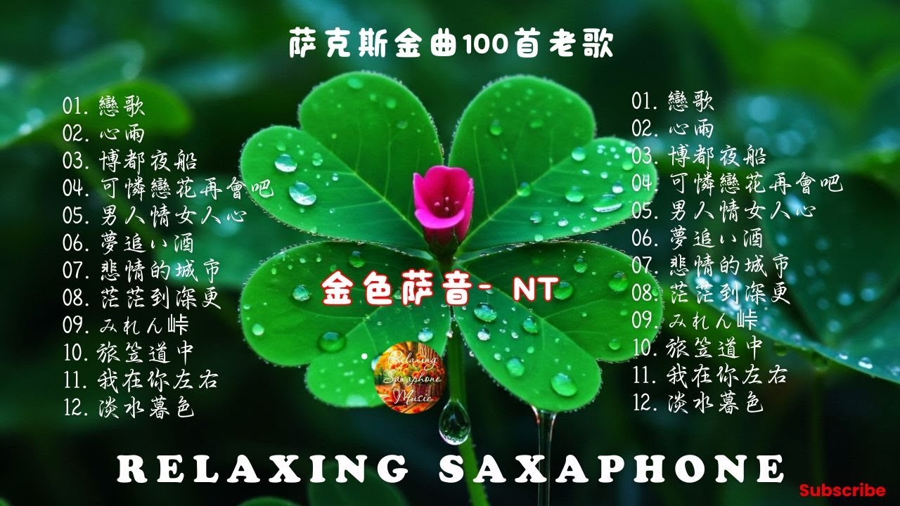 50首 薩克斯風 輕音樂 放鬆解壓 (漂浪之女,癡情台西港,我在你左右,晚風,男人情女人心,心雨,安平追想曲)Relaxing Chinese Saxaphone Music