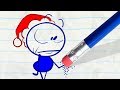 Pencilmate is Santa Claus! -in- NOT SO SILENT NIGHT - Pencilmation Cartoons