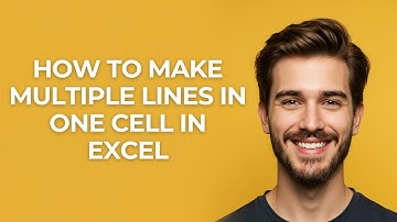 How To Make Multiple Lines In One Cell In Excel - GUIDE!