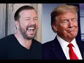 Ricky gervais laughing at donald trumps coronavirus disinfectant comments