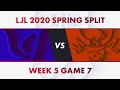 CGA vs SG｜LJL 2020 Spring Split Week 5 Game 7