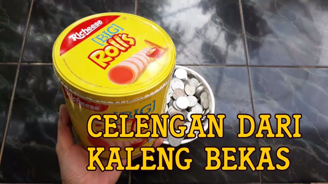 Membuat CELENGAN UANG dari Kaleng  Bekas  Kue  YouTube