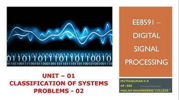 Unit - 01 4 - Classification of Systems - Problems-02