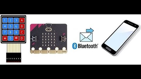 Send message from 4×4 matrix keypad with Microbit to smartphone via bluetooth