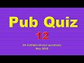 Pub Quiz (#12) 20 Trivia Questions with Answers (multiple-choice)