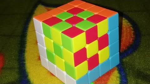 Learn 4 by 4 pattern (checkerboard in cube pattern)  easy algorithm.