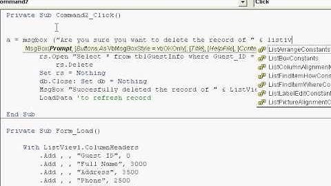 Visual Basic 6 Database Tutorial Part 3