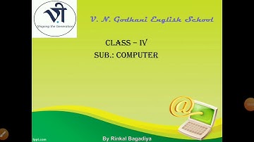 Computer for Class 4 | Ch: 3 Working with Windows 7(Part-4) By Rinkal Bagadiya