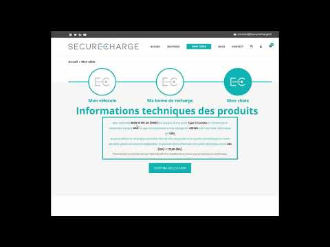 Outil de sélection câble de recharge ou chargeur portable Securecharge pour véhicule électrique